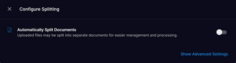 document splitting settings in jva Reader