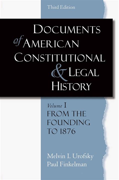 documents in american constitutional from the founding to 1896 Kindle Editon