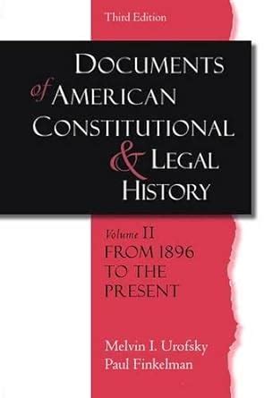 documents of american constitutional from 1896 to the present Epub