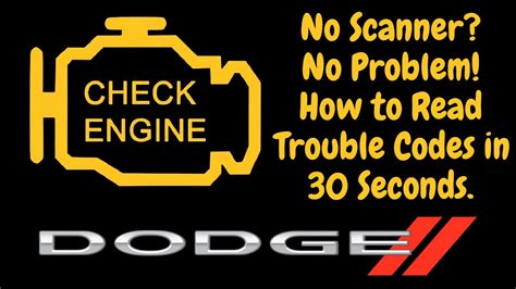 dodge check engine light codes Doc