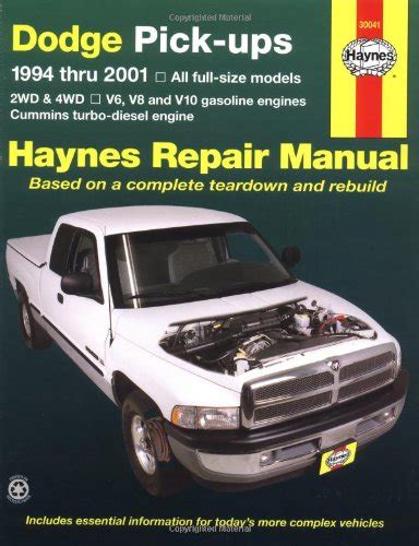 dodge full size pickups 1994 2001 haynes repair manuals Kindle Editon