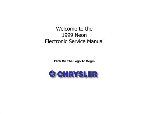 dodge neon factory manual Reader