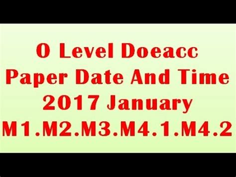 doeacc o level exam papers Reader