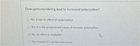 does gerrymandering lead to increased polarization