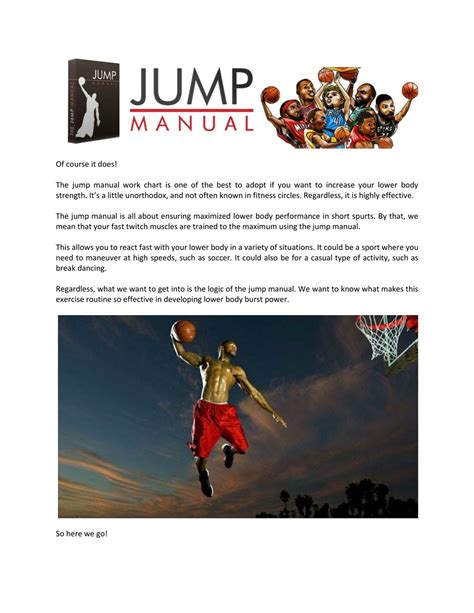 does the jump manual work PDF