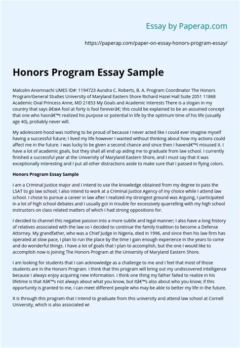 does uf honors look at essays