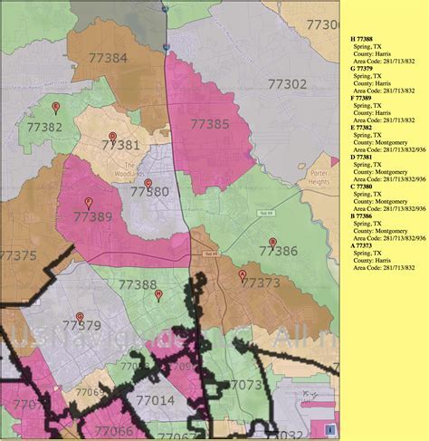 does woodlands tx have zoning code