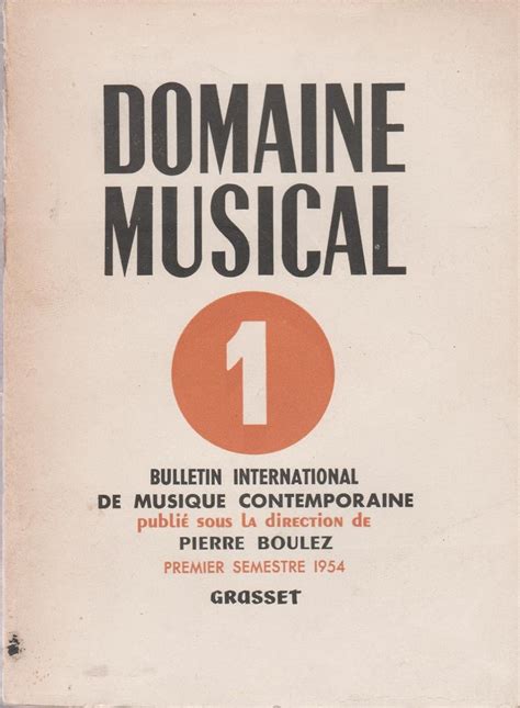 domaine musical 1 bulletin international de musique contemporaine premier semestre 1954 pdf Reader