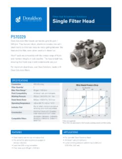 Donaldson Filter Head Catalog