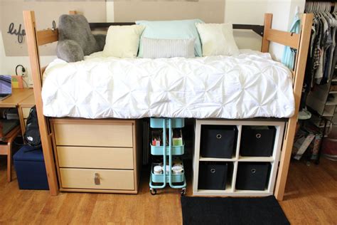 dorm room under bed storage