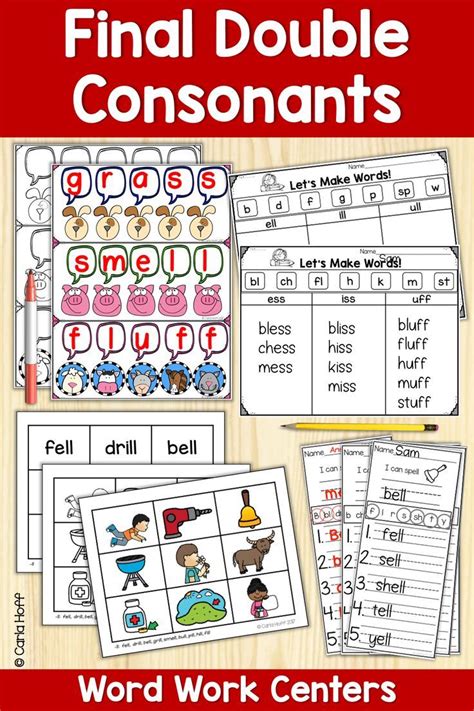 double final consonant activities for first grade Ebook Kindle Editon