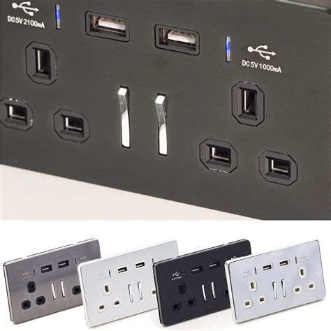 double plug socket with usb