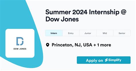 dow jones summer internship 2024