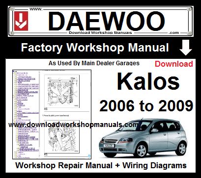 download 2002 2008 daewoo kalos service repair manual PDF