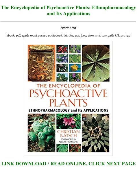 download The Encyclopedia of Psychoactive Plants  Ethnopharmacology and Its Applications PDF Epub