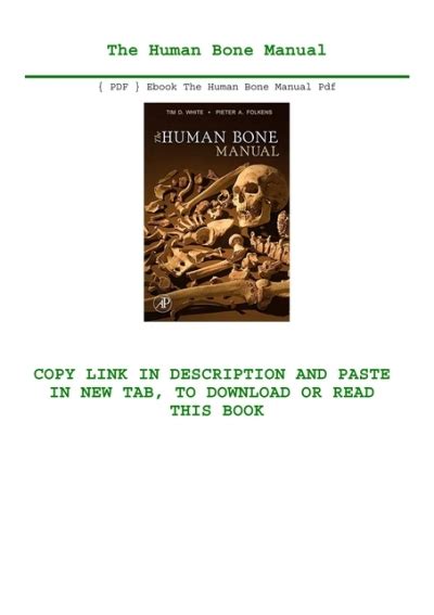 download The Human Bone Manual PDF Reader