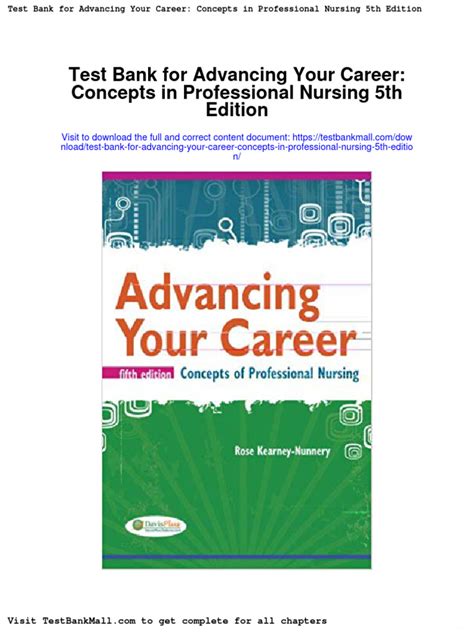 download advancing your career pdf concepts in professional nursing PDF