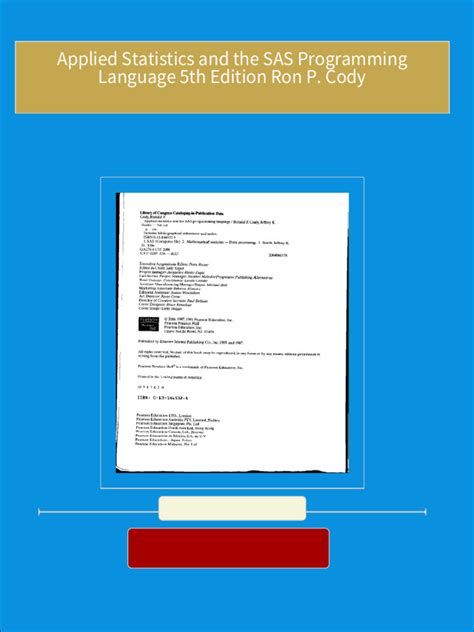 download applied statistics and the sas programming language 5th edition pdf Epub