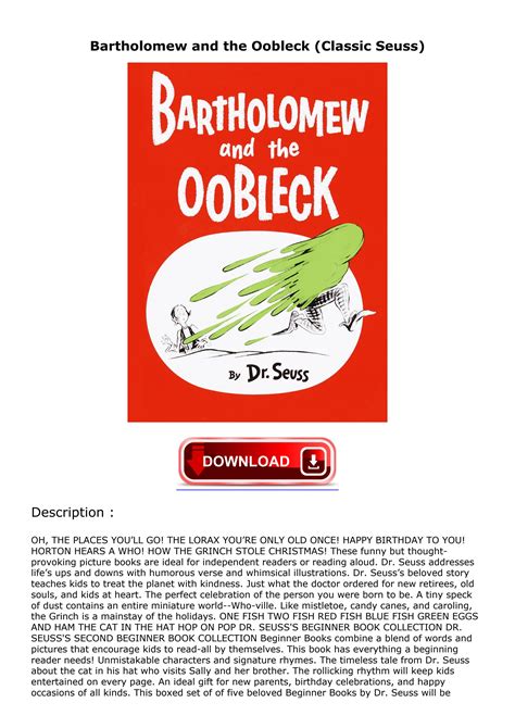 download bartholomew and oobleck pdf PDF