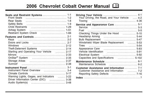 download chevrolet cobalt 2006 owners manual Reader