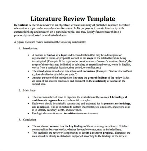 download children literature review pdf Doc