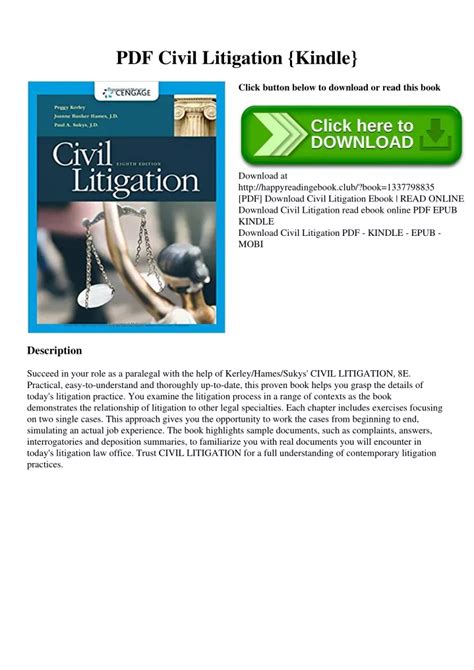 download civil litigation pdf free Kindle Editon