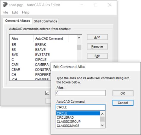 download command aliases autocad Doc