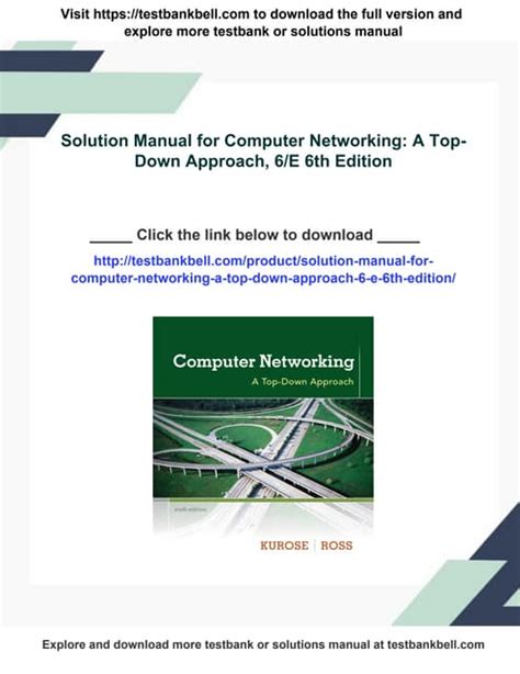 download computer networking a top down approach 6th edition solution manual pdf Doc