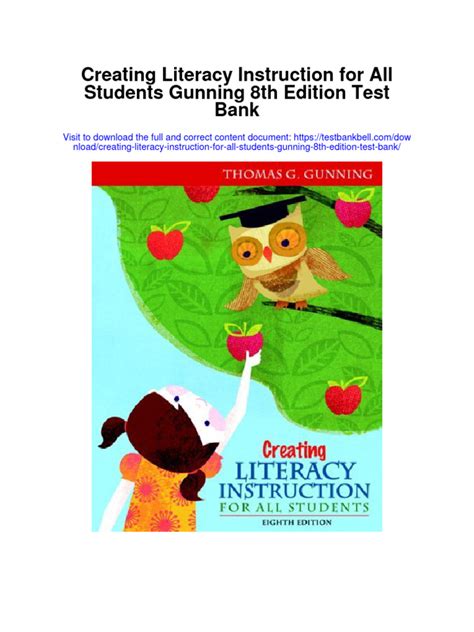 download creating literacy instruction for all students 8th edition pdf Epub