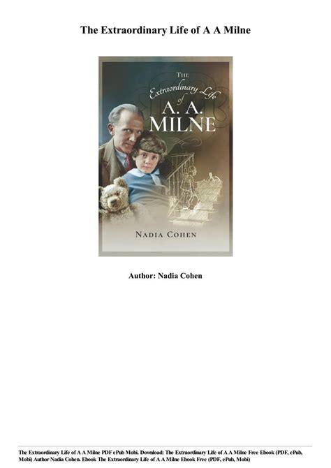 download extraordinary life of a milne Reader