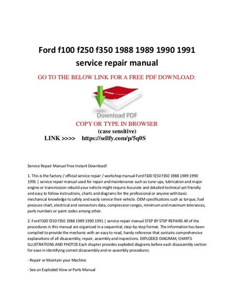 download free ford 1982 f150 shop manual 1982 Ebook Reader