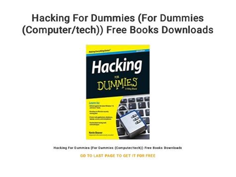 download hacking dummies computer tech Reader