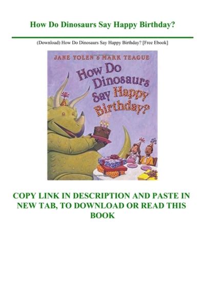 download how do dinosaurs say happy Reader