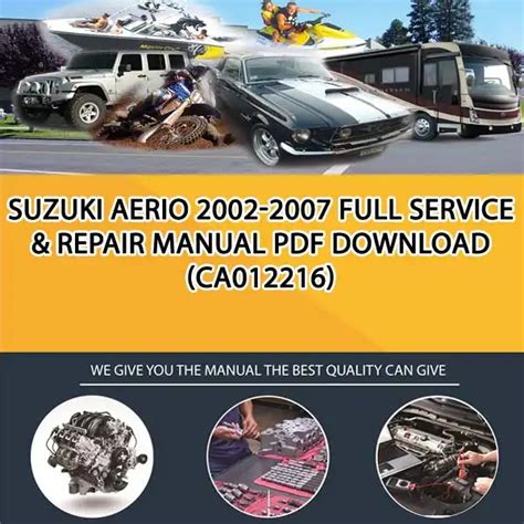 download manual suzuki aerio 2007 Doc