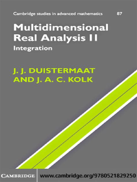 download multidimensional real analysis Epub