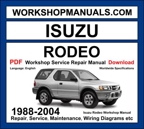 download pdf 2004 isuzu rodeo owners manual PDF