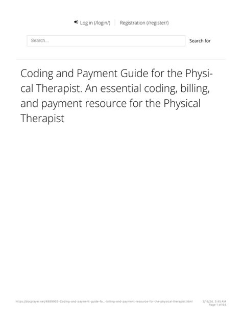 download pdf coding payment guide physical therapist PDF