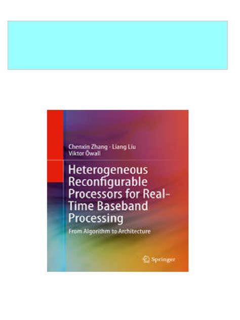 download pdf heterogeneous reconfigurable processors real time processing PDF