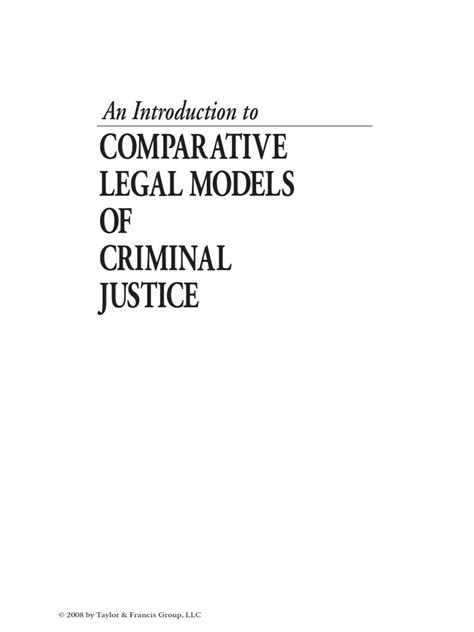 download pdf introduction comparative models criminal justice Reader