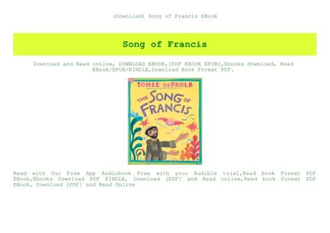 download pdf song of francis free PDF