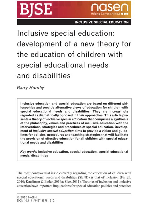 download pdf special educational inclusion education studies Doc