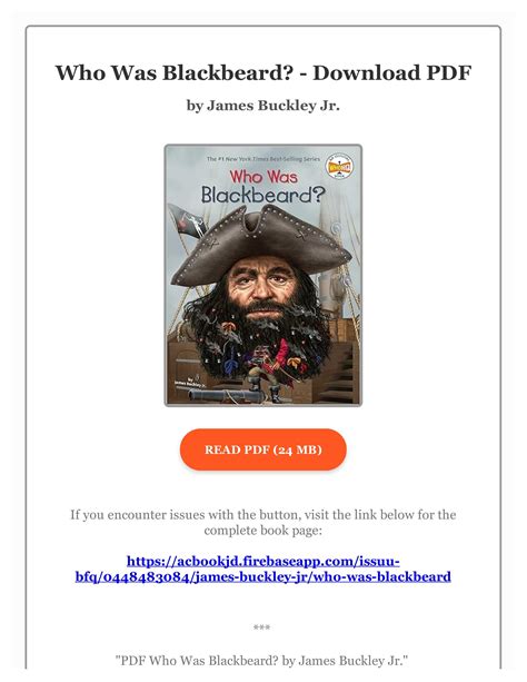 download pdf who was blackbeard james buckley Epub