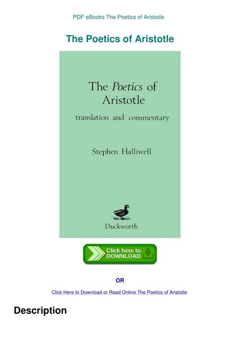 download poetics of aristotle pdf Doc