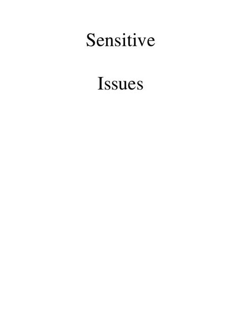 download sensitive issues pdf free Doc