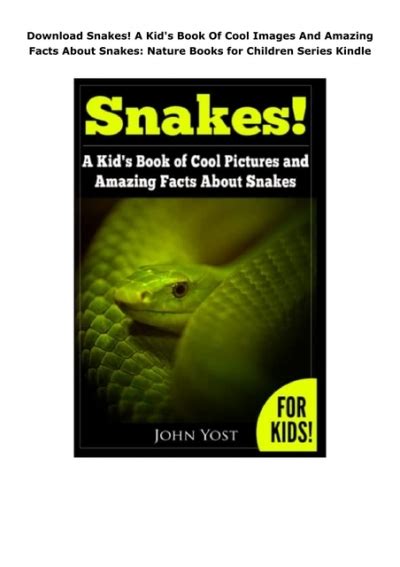 download snakes kid book of cool images PDF