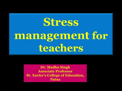 download stress management for teachers PDF