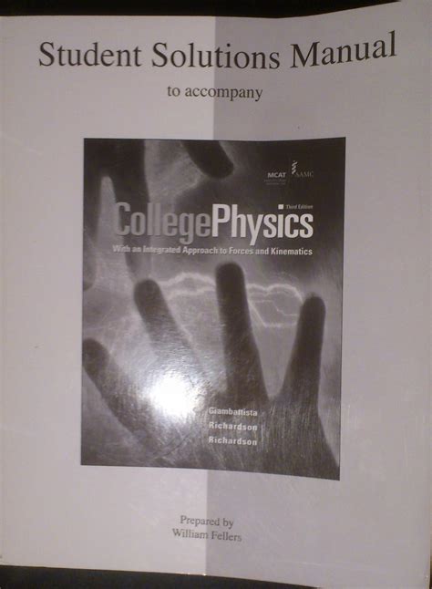 download student solutions manual college physics by giambattista PDF