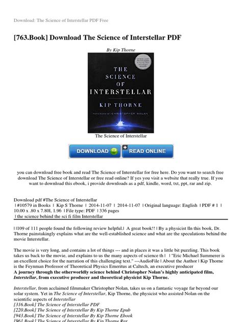 download the science of interstellar pdf Reader