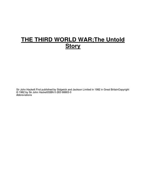 download the third world war the untold story pdf free Reader