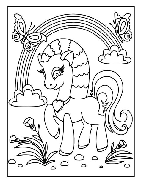 download unicorn coloring book PDF